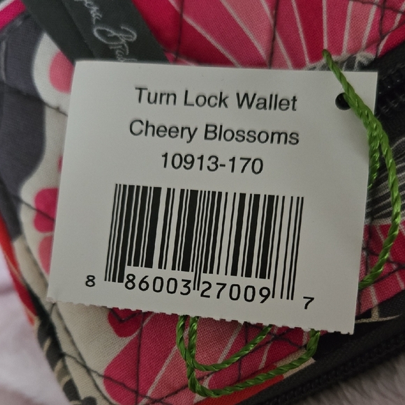 Vera Bradley Pink and Gray Floral Phone Case with Zipper Closure - Picture 3 of 4